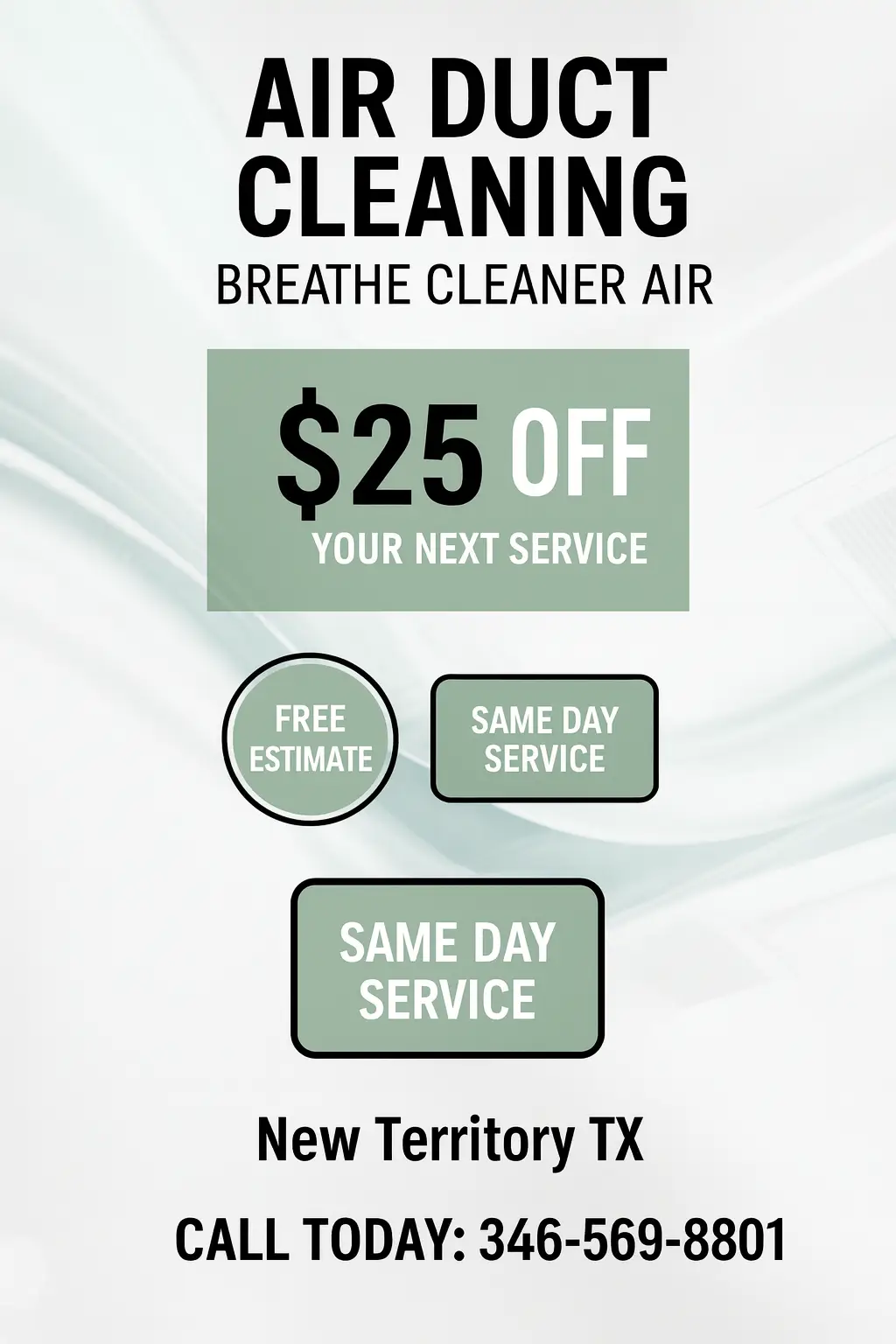 Air Duct Vent Cleaning New Territory TX Coupon